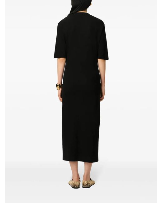 AMI コットン Tシャツワンピース Black