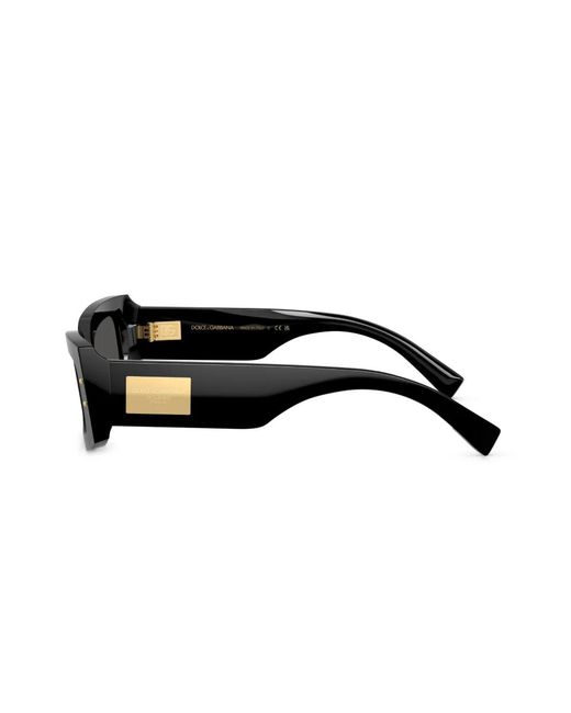 Dolce & Gabbana Black Rectangle-Frame Sunglasses