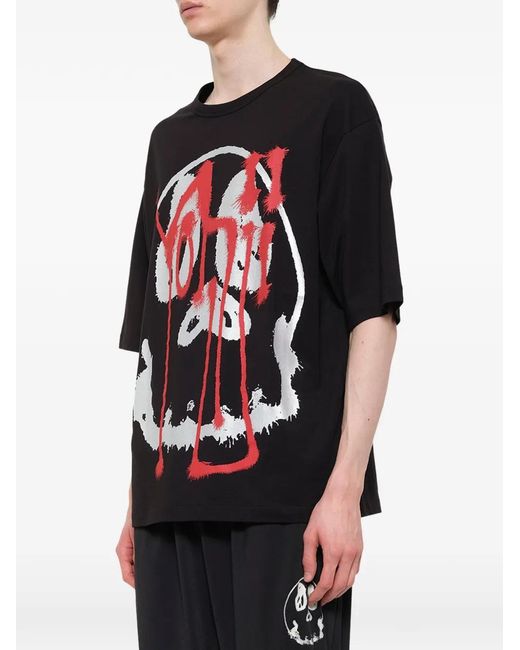 Y-3 Black Skull Graphic T-Shirt for men