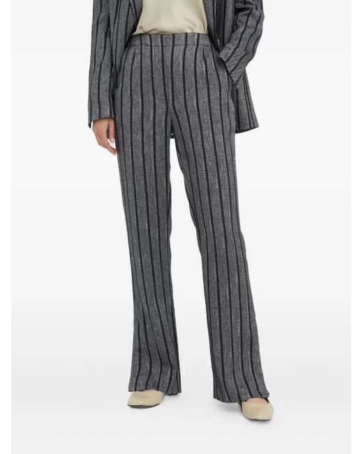Day Birger et Mikkelsen Gray Vertical Stripes Pants