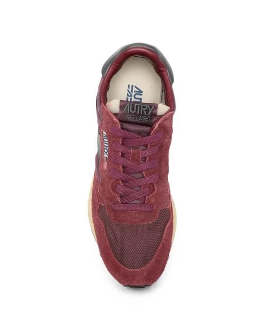 Autry Pink Reelwind Low Lace-Up Sneakers for men