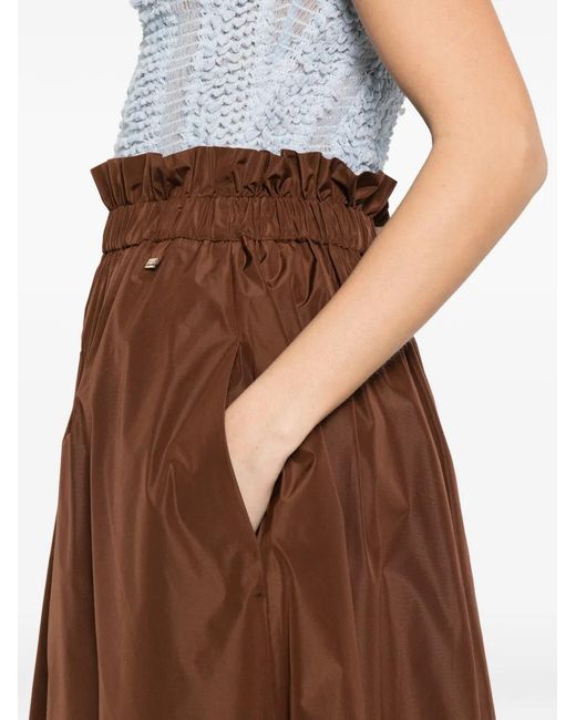 Herno Brown Pleated Skirt