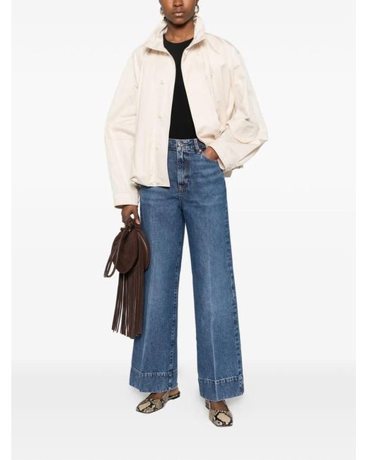 FRAME Blue The Slice Flared Jeans