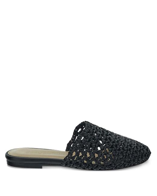 Gentry Portofino Black Leather Mules