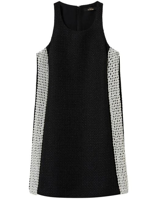 Twinset Black Pearl-Embellished Dress