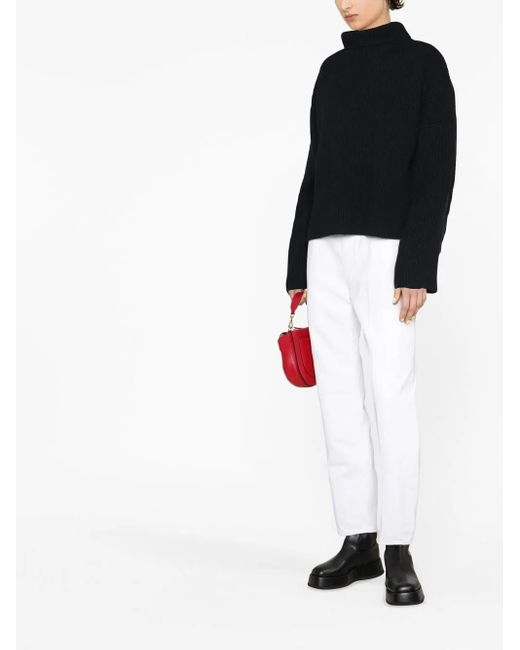Totême Black Wool Mock-Neck Jumper