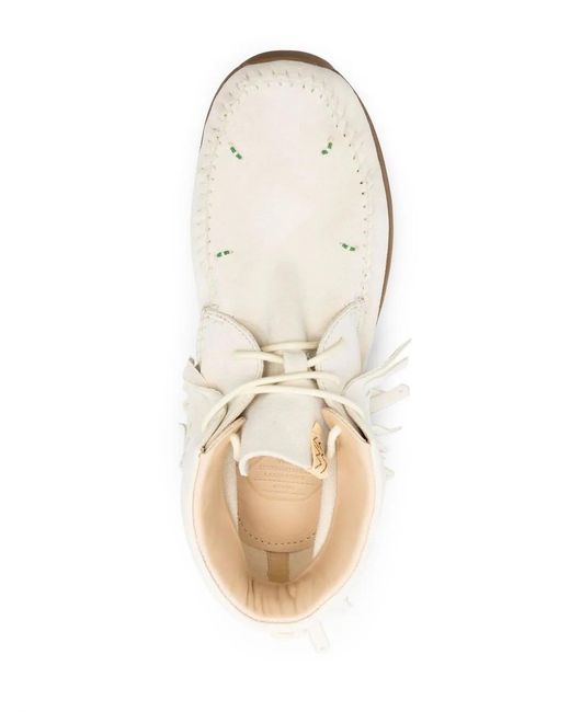 Visvim White Shaman-Folk Fringed Desert Boots for men