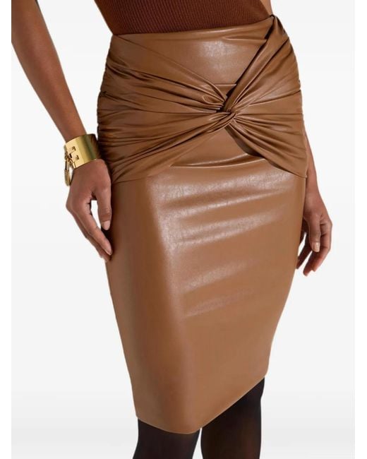 Elisabetta Franchi Brown Draped Skirt