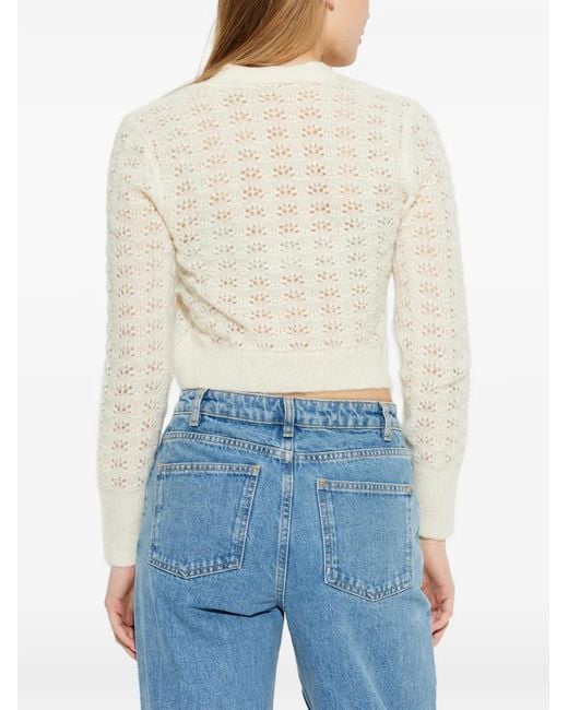 Bow Applique Cropped Cardigan Sweater