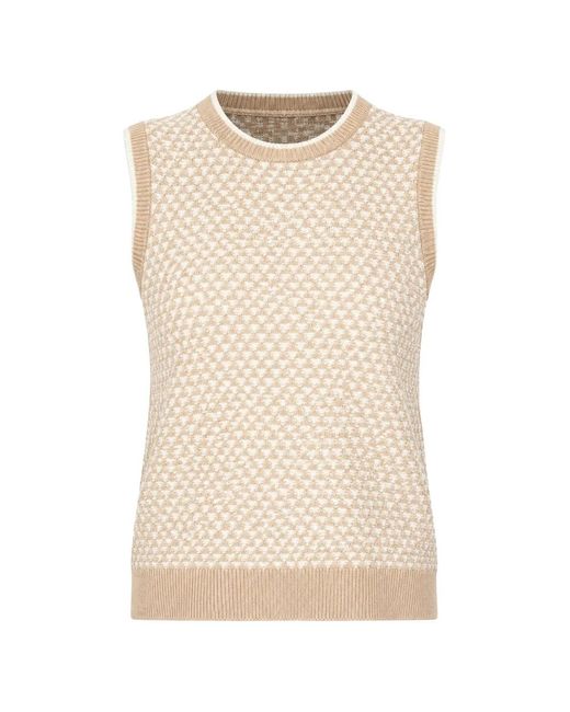 Varley Natural Jenson Geometric-Knit Sweater
