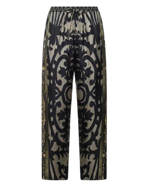 Pierre Louis Mascia Gray Drawstring-Waist Trousers