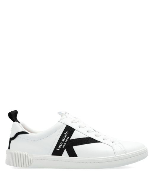 Kate Spade Signature Leren Sneakers in het White