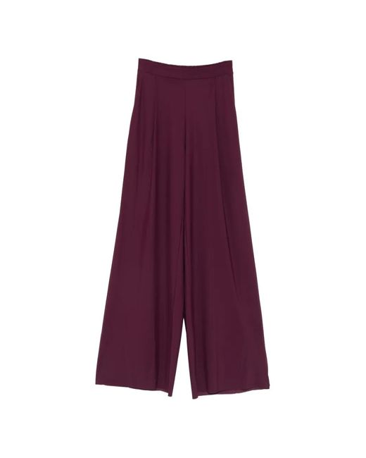 Amazuìn Purple Pleated Palazzo Pants