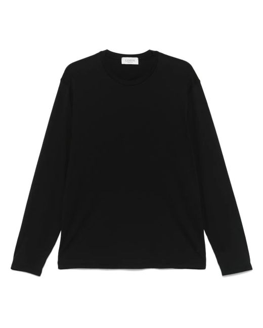 Laneus Black Crew-Neck T-Shirt for men