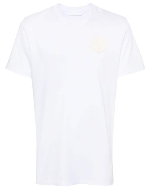 T-shirt con applicazione di Moncler in White da Uomo