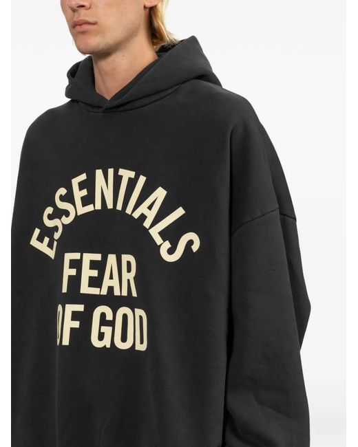 Essentials Black Campus 90S Hoodie for men
