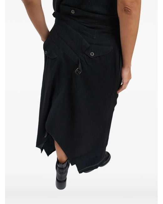 Marc Le Bihan Maxi-Rok Met Split in het Black