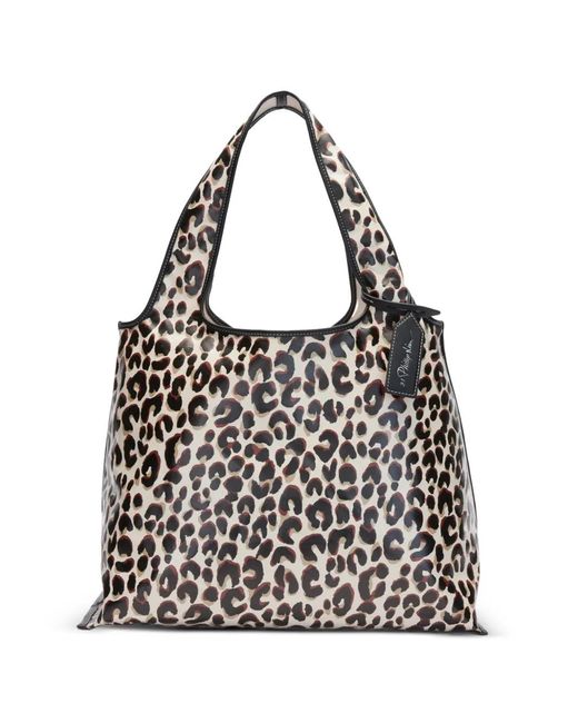 3.1 Phillip Lim Black Leopard-Print Tote Bag