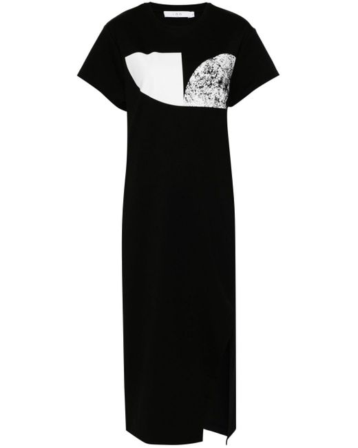 Robe Adrya à imprimé graphique IRO en coloris Black