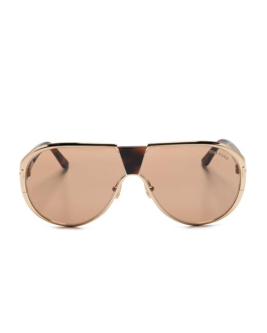 Tom Ford Natural Vicenzo Pilot-frame Sunglasses