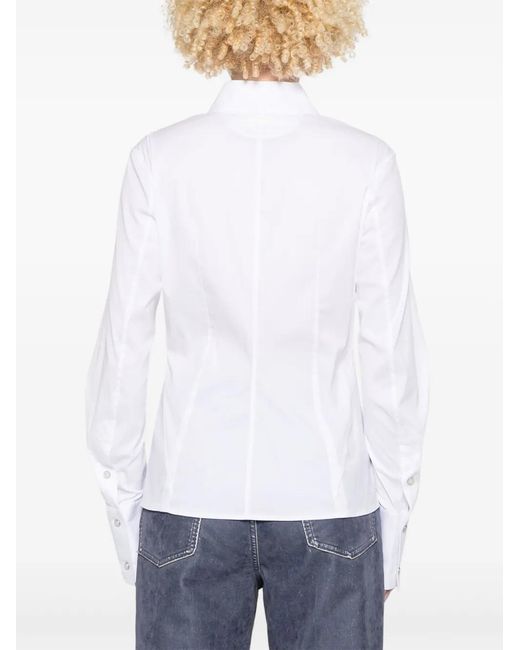 Helmut Lang White Bustier-Style Shirt