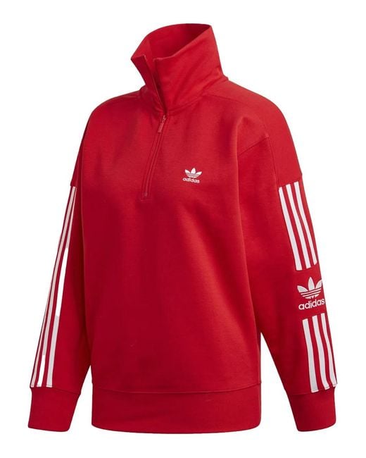 Adidas Red Half-Zip Sweatshirt