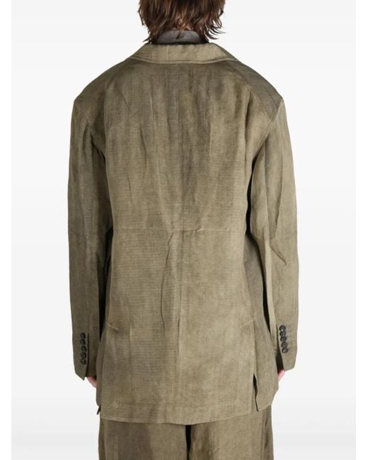 Ziggy Chen Green Faded-Effect Blazer for men
