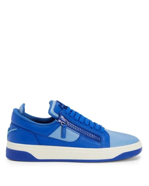 Giuseppe Zanotti Blue Gz94 Double-Zip Low-Top Sneakers for men