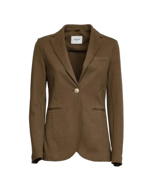 Circolo 1901 Green Single-Breasted Blazer