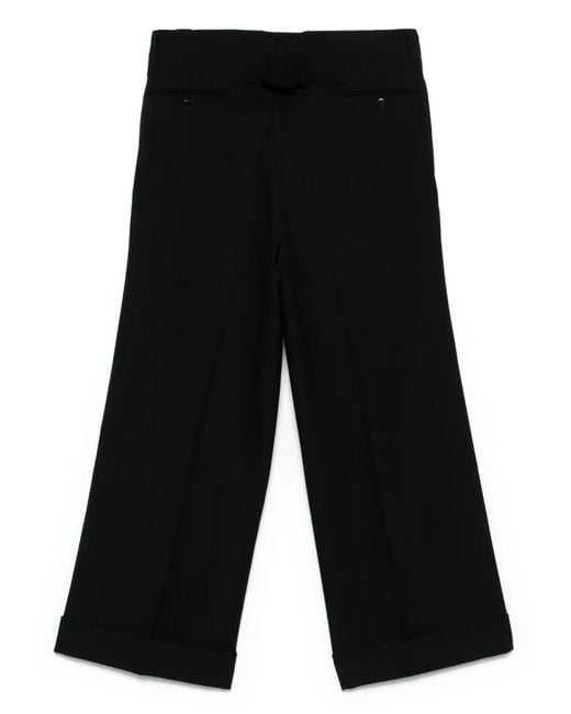 Random Identities Black Cropped Trousers for men