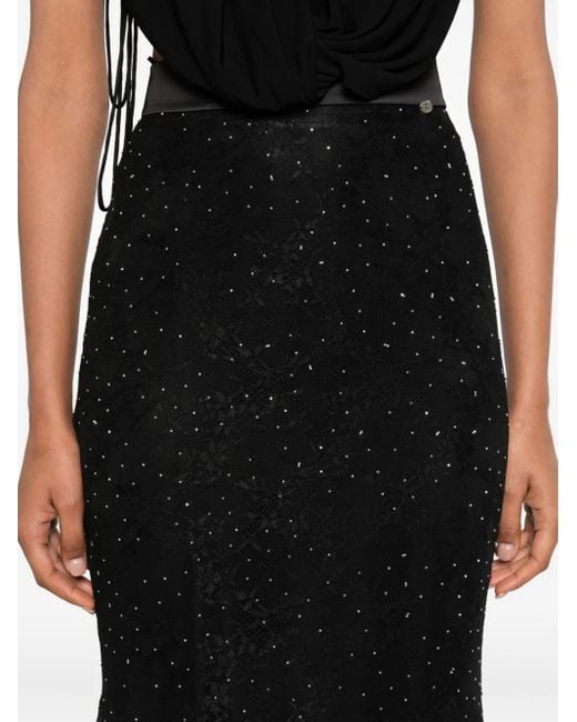 Gonna Lunga Plissettata di Nissa in Black