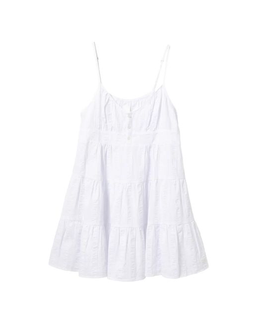 AAPE BY A BATHING AP White Tiered Camisole Dress