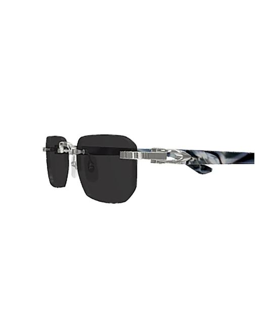 Cartier Black Rectangle-Frame Sunglasses