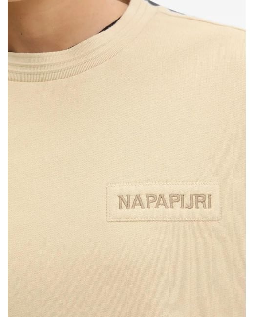 Napapijri Natural Clarao Logo-Patch Sweatshirt