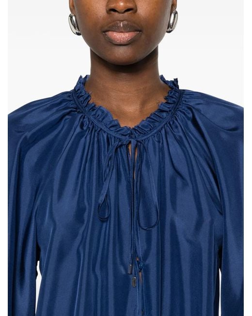 Momoní Blue Viento Silk Maxi Dress