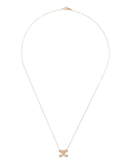 Charlotte Chesnais White 18K Letter X Diamond Necklace