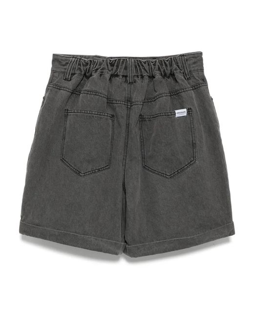 Chocoolate Gray Cotton Shorts