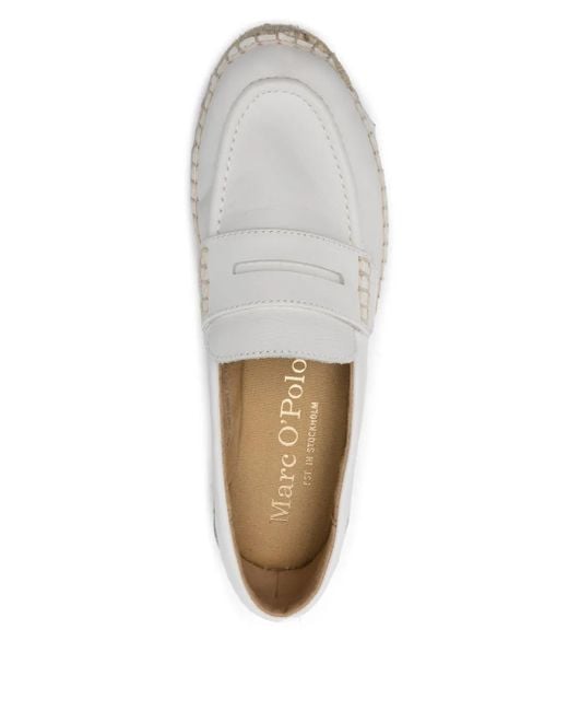 Marc O' Polo White Leather Espadrilles