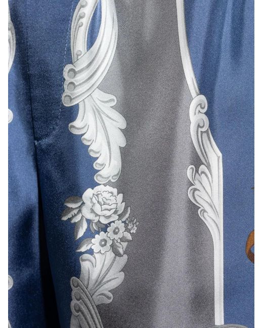 Versace Cameo Zijden Shorts in het Blue voor heren