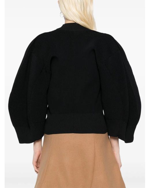 Sacai Black Pullover Mit Puffärmeln