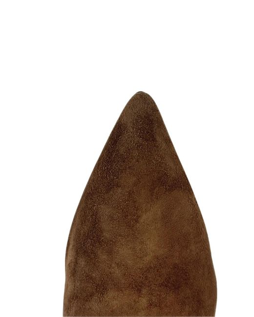 Mara Bini Brown Pointed-Toe Suede Ankle Boots