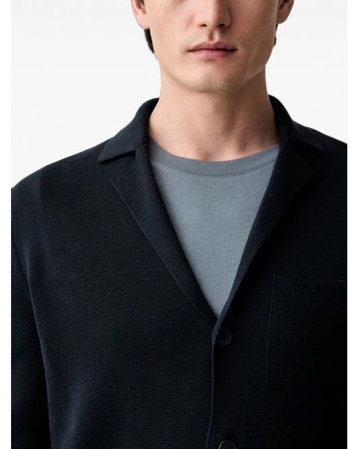 Marc O' Polo Black Patch-Pocket Button-Up Cardigan for men