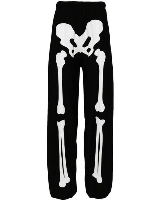 TAKAHIROMIYASHITA The Soloist Black Skeleton-Print Trousers for men