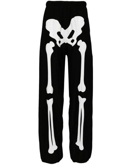 TAKAHIROMIYASHITA The Soloist Black Skeleton-Print Trousers for men