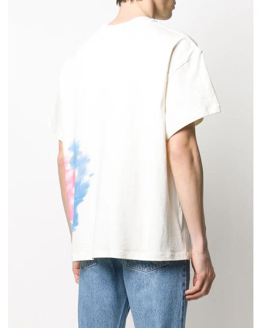 Daniel Patrick White Graphic-Print Crew Neck T-Shirt for men