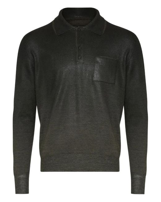 Maison Margiela Green Pocket Polo Shirt for men