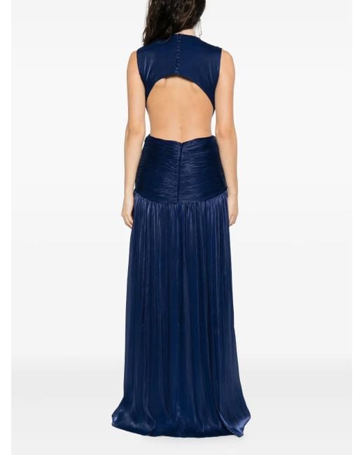 Costarellos Blue Silla Maxikleid mit drapiertem Ausschnitt