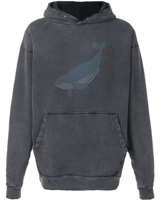 Balenciaga Gray Exclusive To Farfetch - Oversized Whale Hoodie for men