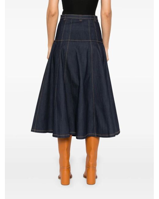 Cinq À Sept Midi-Rok in het Blue
