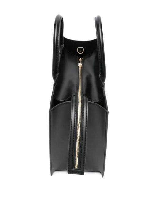 Elisabetta Franchi Black Large Bold Monogram Tote Bag